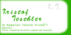 kristof teschler business card